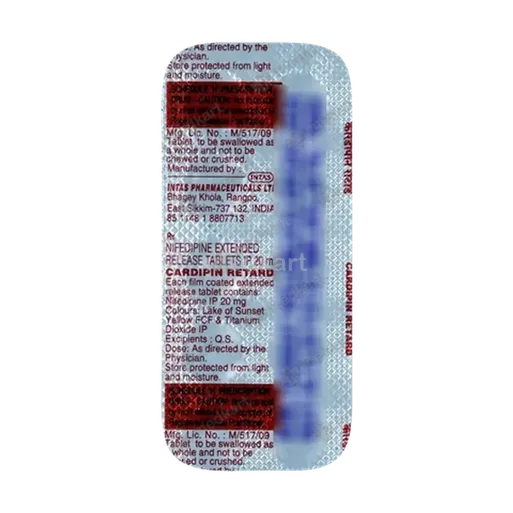 cardipin retard tablet 10's